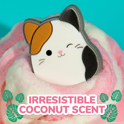 Original Squishmallows Cam The Cat Premium Cloud Slime, Coconut-Scented, 8 oz., Storage Container with Figurine Topper, Rubber Charm, Goodie Bags Stuffers, Kids Party Favors, Sensory Toys