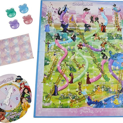 Hasbro Gaming Chutes and Ladders: Disney Princess Edition Board Game for Kids Ages 3 and Up, Preschool Game for 2-4 Players (Amazon Exclusive)