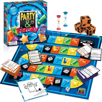 Jumbo Party & Co. Family Board Game - Fun Multi-Challenge Game for 8+ Years, Multiplayer Family Entertainment.