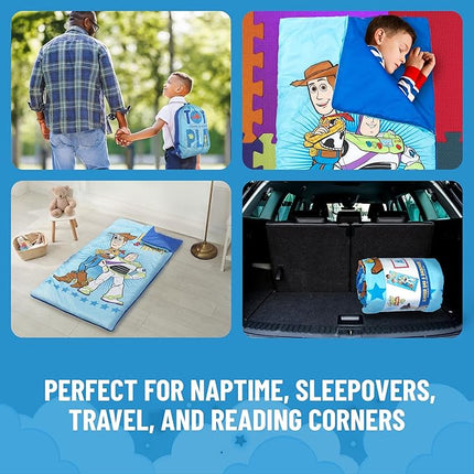 Jay Franco Disney Toy Story Slumber Sack - Cozy & Warm Kids Lightweight Slumber Bag - Featuring Woody and Buzz Lightyear (Official Disney Pixar Product)