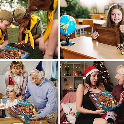 BSIRI 16 in 1 Wooden Brain Teaser Puzzles for Adults and Teens or Kids Interlocking 3D Mini Wood Mind Games Hand Puzzle Teasers Set Toys Coffee Table Games Gift