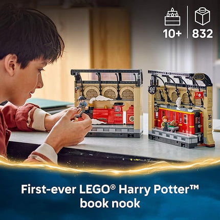 LEGO Harry Potter Book Nook: Hogwarts Express Building Set - Bedroom Shelf Decor for Boys, Girls, & Fans, Ages 10+ - Collectible Harry & Ron Minifigures - Gift for Christmas - 76450