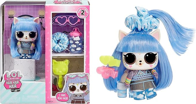 L.O.L. Surprise! Hair Pets with 10 Surprises- Collectible Pet with Real Hair, Including Music Themed Accessories, Holiday Toy, Great Gift for Kids Girls Boys Ages 4, 5, 6+ Years Old - Assorted Toy