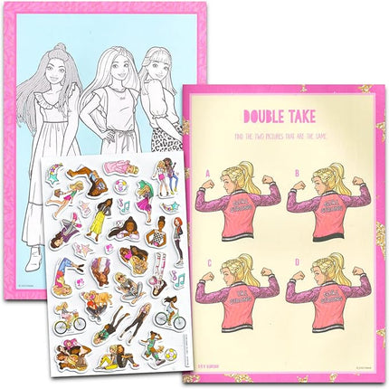 Barbie Coloring & Activity Books for Kids Ages 4-8 - Bundle with Puffy Stickers & Play Pack