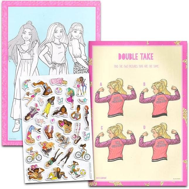 Barbie Coloring & Activity Books for Kids Ages 4-8 - Bundle with Puffy Stickers & Play Pack