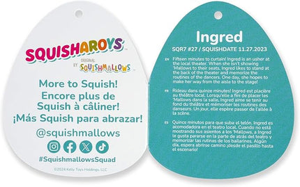 Squishmallows Original 8-Inch Ingred Purple and Black Spotted Cow - Official Jazwares Plush (Little)