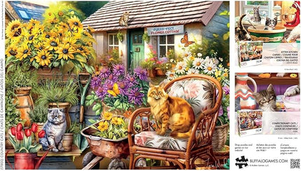 Buffalo Games - Tom Wood - Country Cats - 750 Piece Jigsaw Puzzle for Adults -Challenging Puzzle Perfect for Game Nights - Finished Size is 24.00 x 18.00