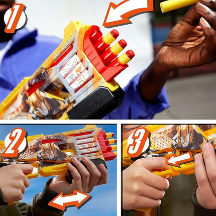 Nerf Transformers Bumblebee Dart Blaster, 8 Nerf Elite Darts, Pump Action, Toy Foam Blasters for 8 Year Old Boys & Girls & Up