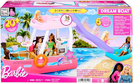 Barbie Dream Boat Playset with 20+ Ocean-Themed Accessories Sized to Fashion Dolls Including Pool, Slide & Dolphin