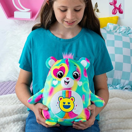 Care Bears Squishy 10" Plush Good Vibes Bear - Soft Huggable Squishy Material! – Good for Girls and Boys, Employees, Collectors, Ages 4+