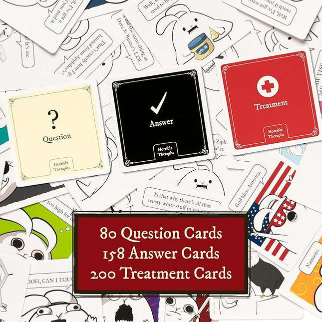 Horrible Therapist: Extra Horrible Edition by Exploding Kittens - A Card Game for 3-8 Players, Ages 17+ - Adult Party Game for Family Night