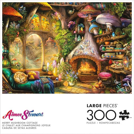 Buffalo Games - Aimee Stewart - Merry Mushroom Cottage - Jigsaw Puzzle for Adults - Challenging Puzzle Perfect for Game Nights - Finished Size is 21.25 x 15.00