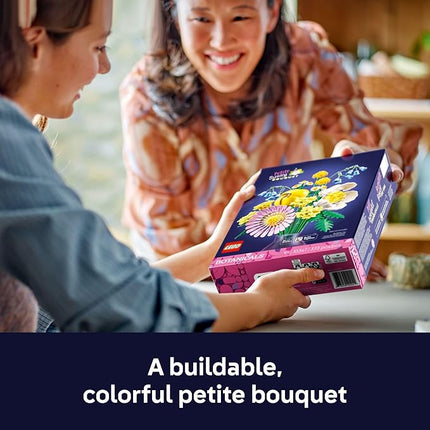 LEGO Botanicals Petite Sunny Bouquet Flower Set - DIY Floral Arrangement - Home Decor - Gift for Birthdays - Building Toy for Kids 9+ - Faux Bluebells, Tulip, Daisy, and More - 10347