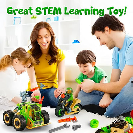 HOMETTER Dinosaur Building Toys, STEM Learning Toys, Construction Engineering Kit for Kids, Creative Set Capturing Dinosaurs Game Christams Ideas Gift for Boys Age 4 5 6 7 8 9 10+ Years Old