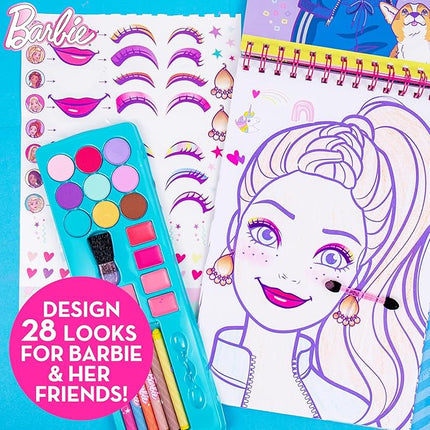Horizon Group USA Barbie Magazine - Create Hair & Makeup Looks with 130+ Stencils, 180+ Stickers, Crayons & Pretend Makeup