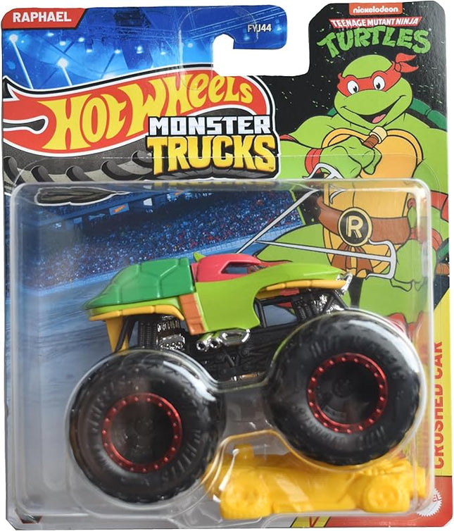 Hot Wheels Monster Trucks Raphael, Includes Crushed Car 1:64 Scale die cast