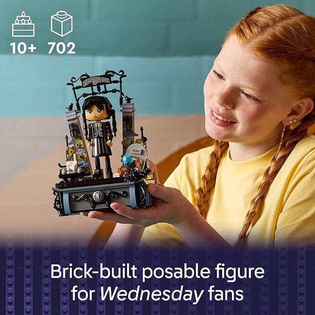 LEGO Wednesday Addams Figure - Building Toy for Kids, Girls & Boys, Ages 10+ - Collectible Wednesday Addams Doll with Display for Fans - Gift Idea for Birthday - 76780
