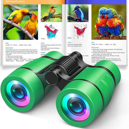 LET'S GO! Boy Toys Age 3-7 Kids Binoculars for Bird Watching|Hiking|Camping Toy for 3 4 5 6 7 Year Old Boy Girl Christmas Birthday Gifts Outdoor Travel Toys for Kid Boys Ages 3-6 Stocking Stuffers