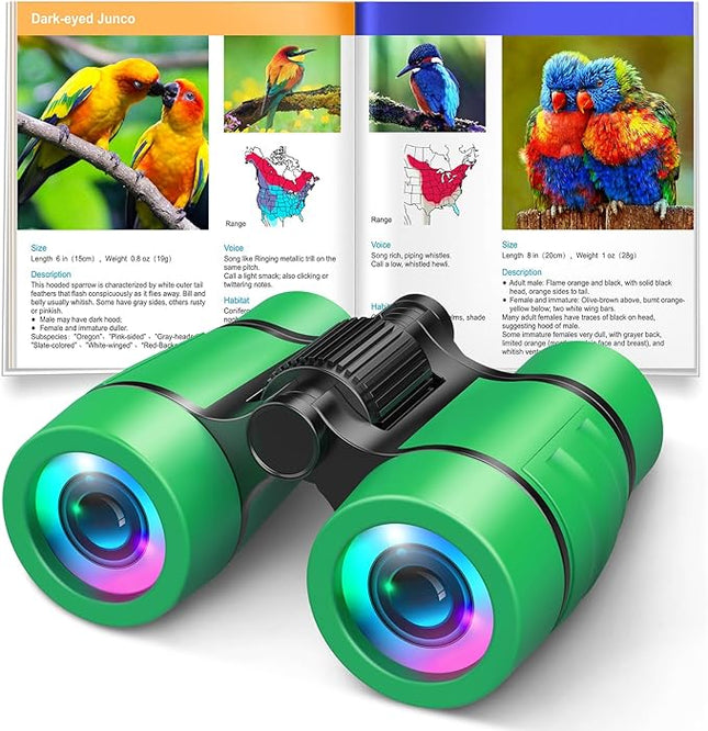 LET'S GO! Boy Toys Age 3-7 Kids Binoculars for Bird Watching|Hiking|Camping Toy for 3 4 5 6 7 Year Old Boy Girl Christmas Birthday Gifts Outdoor Travel Toys for Kid Boys Ages 3-6 Stocking Stuffers
