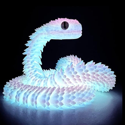 24in 3D Printed Snake Toys, Flexible 3D Printed Animal, Fidget ADHD Snake Toys, Perfect Desk Pet for Animal Collectors, Halloween Decor, Christmas Toy 2025