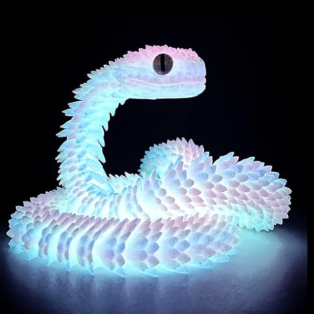 12in 3D Printed Snake Toys, Flexible 3D Printed Animal, Fidget ADHD Snake Toys, Perfect Desk Pet for Animal Collectors, Halloween Decor, Christmas Toy 2025