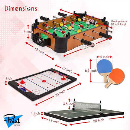 Point Games Hockey Table, Mini Table Games for Kids, Arcade Game for Boys & Girls, Great Gift fro Children Ages 3+