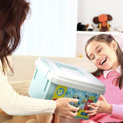 Play Brainy Magnetic Toy Cars Set for Boys and Girls - Brilliant Educational Toys for Toddlers and Preschoolers - Montessori Toy is Load of Fun & Helps with Developmental Skills (90 Piece)