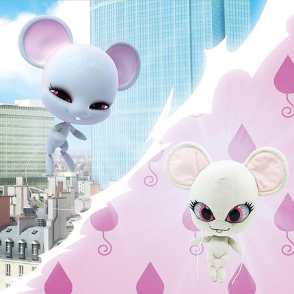 Miraculous Ladybug - Kwami Plush Kit, Mon Ami, 9-Inch Plush with Resin Eyes and Lifesize 5-Inch Stuffed Toy with Matching Backpack Keychain, Toys for Kids - Mullo