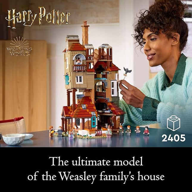 LEGO Harry Potter The Burrow Building Sets for Adults - Collectible Harry Potter Weasley House Kits with 10 Minifigures - Gifts for Men and Women, Fans - 76437