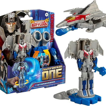Transformers One Robot Battlers Starscream, 4.5-Inch Robot Action Figure, Interactive Toys for Boys and Girls Ages 6 and Up
