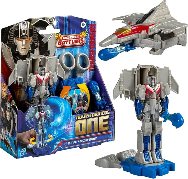 Transformers One Robot Battlers Starscream, 4.5-Inch Robot Action Figure, Interactive Toys for Boys and Girls Ages 6 and Up