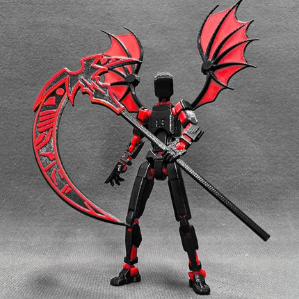 T13 Action Figures Set (Assembly Completed) Lucky 13 Action Figure,3D Printed Robot 13 Action Figure, Dummy 13 Set, for Collectors Desktop Decorations, Red