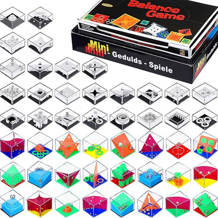 Lenwen 48 Pieces Brain Teaser Puzzles Cubes mini Puzzle Party Favors Goodie Bags Stuffers Games Challenge Decompression for Adults(Colorful Style)