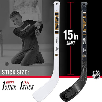 Franklin Sports NHL Mini Hockey Set - Kids Indoor Knee Hockey Goal, Ball, + 2 Stick Combo - Youth Team Indoor Toy Set - Official - Ages 3+