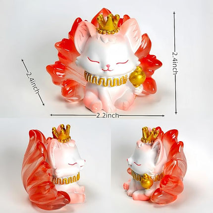 Cute Nine-Tailed Fairy Fox Mystery Box Blind Boxes Random Design Collectible Toy Figures Set for Desk Accessories Christmas Party Gifts Stocking Fillers