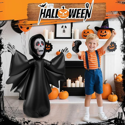 Halloween Inflatable Rc Car Toy Forward and Backward 360° Rotation boy Gift Suitable for 3-12 Years Old Children（Skeleton）