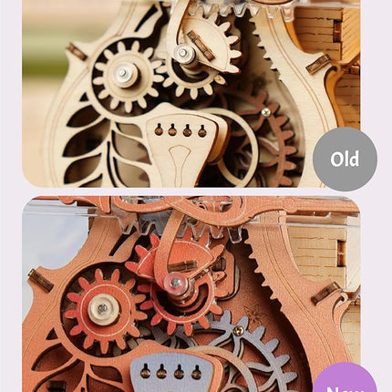 ROKR 3D Puzzles for Adults, Wooden Music Boxes-Cello, Model Kits for Adults, DIY Building Sets, Birthday Gifts Hobbies for Women Men