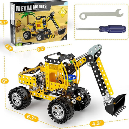 Lucky Doug Stem Building Projects Toys for Kids Boys 8 9 10 11 12 Year Old, Metal Building Construction Model kit, Building Blocks DIY Toy