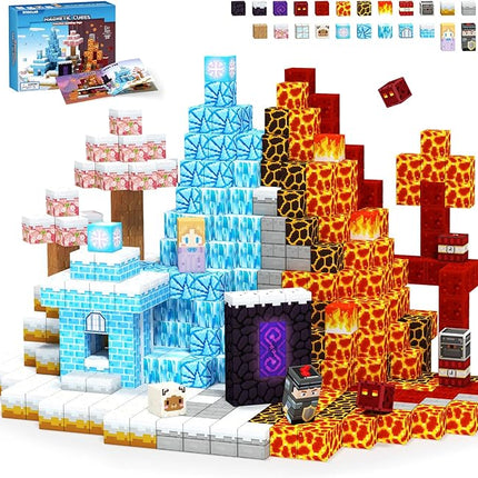 Magnetic Blocks, Magnetic Tiles Building Blocks, Magnet Cubes Kids Toys, Classroom Sensory Toys for 3-5 4-6 5-7 6-8 Year Old Boys Girls,Outdoor Travel Christmas Birthday Gifts for Children