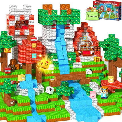 150 PCS Magnetic Blocks Toddler Toys, Magnetic Tiles Building Toys Blocks Forest Set for Kids Aged 3+, STEM Sensory Outdoor Toys Birthday Gifts Classroom Must Haves for Toddler Boys Girls 3 4 5 6 7 8