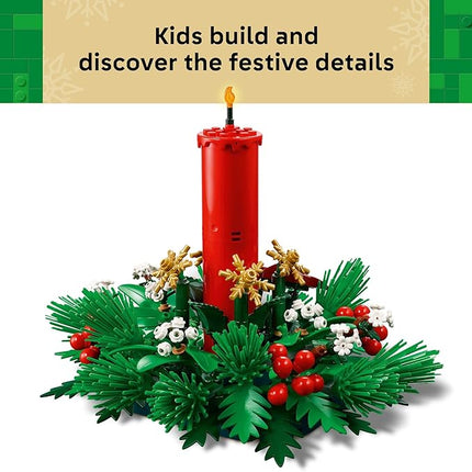 LEGO Christmas Table Decoration Building Toy for Kids - Brick-Built Holiday Centerpiece & Festive Room Decor - Christmas Craft for Girls & Boys, Ages 12+ - Gift Idea for Families - 40743