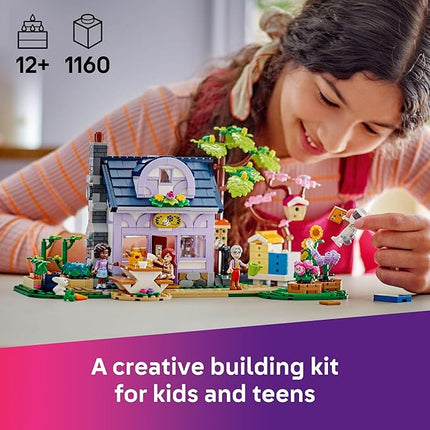 LEGO Friends Beekeepers' House and Flower Garden Toy Building Set - Pretend Play Set for Kids, Girls and Boys, Ages 12+ - Gift Idea for Birthday - with 4 Minidolls and 2 Animal Toys - 42669