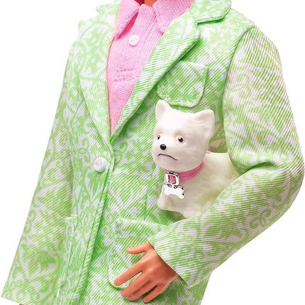 Barbie ''Sugar's Daddy'' Ken Doll in Pastel Suit with Dog - Limited Edition The Movie Doll (Exclusive), HPK06