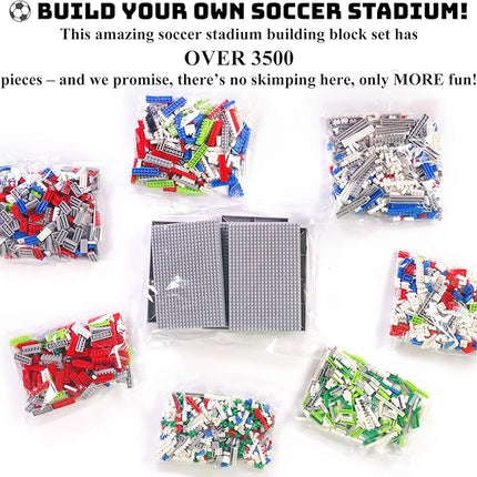 Barcelona Soccer Stadium Blocks Building Sets, Camp NOU Soccer Stadium Building Block Model, 3500+ Pieces Architecture Micro Brick Model,Perfect Soccer Gifts for Adults & Fans