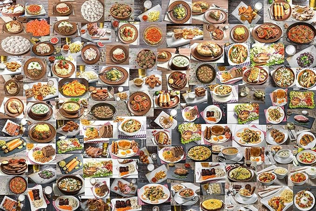 Hungry? Food Puzzle for Adults and Kids | Difficult 1000 Piece Jigsaw Puzzle Toy | Fun Quarantine Gift | Interactive Brain Teaser Challenge for Game Night | 28 x 20 Inches