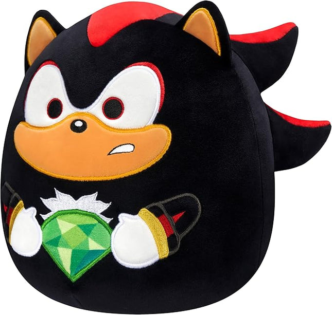 Squishmallows Original 14in “Sonic The Hedgehog” Shadow Holding Green Emerald Plush (Large)