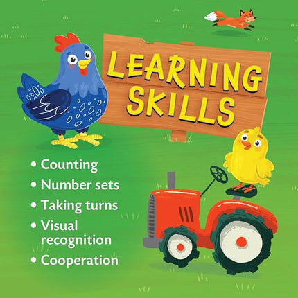 Peaceable Kingdom Count Your Chickens Award Winning Cooperative Counting Game for 2 to 4 Kids Ages 3+ - Premium Play Edition