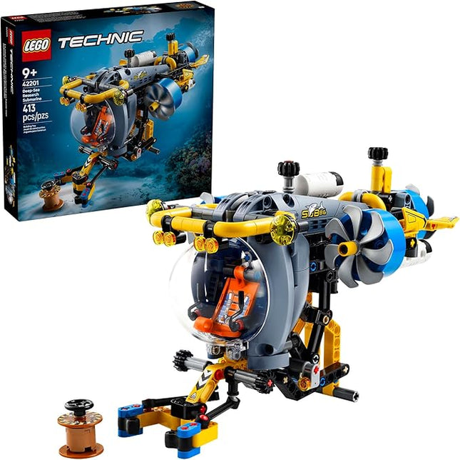 LEGO Technic Deep-Sea Research Submarine Toy - Building Toy for Kids, Boys and Girls, Ages 9+ - Creative and Unique Gift Idea for Birthdays - Movable Propellers and More - 42201
