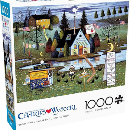 Buffalo Games - Charles Wysocki - Know it All - 1000 Piece Jigsaw Puzzle for Adults -Challenging Puzzle Perfect for Game Nights - Finished Size is 26.75 x 19.75