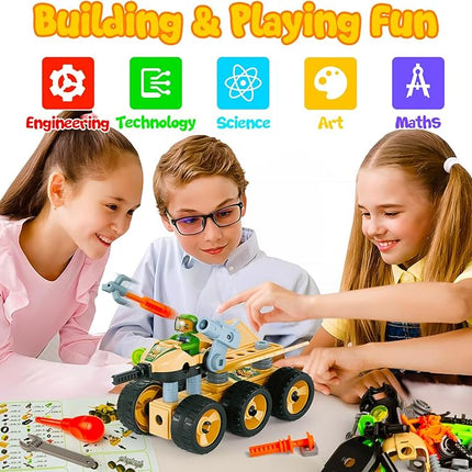 HOMETTER Stem Building Toys, Dinosaur Toys for 5+ Years Old Kids, Engineering Toys Creative Set, Christmas Ideas Gift for Boys Age 5 6 7 8 9 10+ Years Old